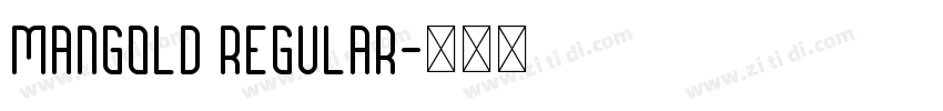 Mangold Regular字体转换